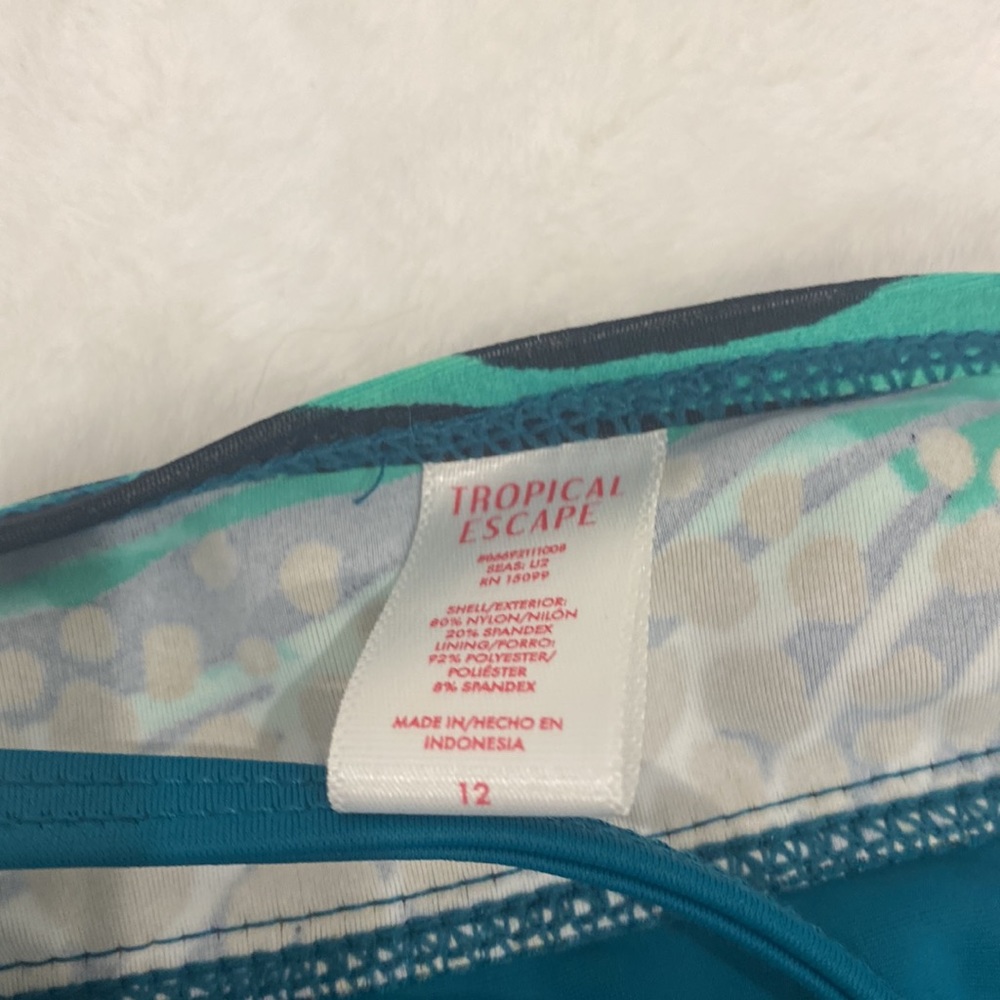 Tropical Escape Tankini Size 12 - Picture 6 of 10